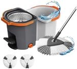 relaxdays Wischmopp-Set mit Eimer & Schleuder, (4-St)