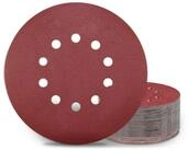LuxusKollektion Schleifscheibe Schleifscheiben 225mm Klett 10 Loch Rot 25...