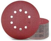 LuxusKollektion Schleifscheibe Schleifscheiben 225mm Klett 10 Loch Rot