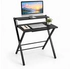relaxdays Schreibtisch Klappbarer Schreibtisch Monitoraufsatz (1-St), schwarz