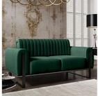 Selsey Sofa, 2-Sitzer Sofa mit Samtbezug und Metallgestell