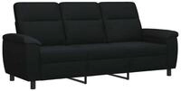 vidaXL Sofa 214 x 90 x 95 cm Sofa Schwarz 214x90x95 cm 100 Polyester modernes...