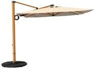 LuxusKollektion Ampelschirm Sonnenschirm Ampelschirm Kurbel 300cm UV50 Champagne