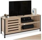 tectake Lowboard TV-Schrank, 110 x 41,5 x 50,5 cm, Holz & Stahl, Staufach mit