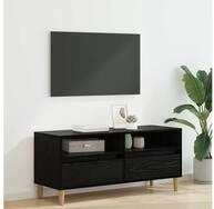 vidaXL TV-Board vidaXL TV-Schr&auml;nk 100 x 34,5 x 44,5 cm Schwarz Eichen-Optik