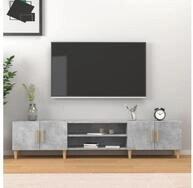 vidaXL TV-Board vidaXL TV-Schrank Betongrau 180x31,5x40 cm Holzwerkstoff