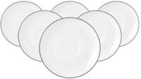 Seltmann Weiden Untertasse Lido Black Line Untertassen &oslash; 14,5 cm 6er Set, (6...