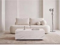 WFL GROUP Couchtisch rechteckig in Blockform, mobil mit versteckten Rollen...