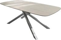 DELIFE Esstisch Edge, Boot 200x100 cm Keramik Laminam&reg; Travertino Bianco...