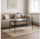 vidaXL Couchtisch vidaXL Beistelltisch Schwarz Eichen-Optik 100 x 50 x 46 cm