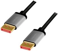 LogiLink DisplayPort-Kabel, DP/M zu DP/M, 8K/60 Hz, Alu,2 m CDA0105 Audio- &