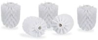 relaxdays Badezimmer-Set WC B&uuml;rstenkopf Ersatz im Set 12 mm, (5-St), wei&szlig;