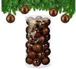 relaxdays Weihnachtsbaumkugel Weihnachtskugeln im 30er Set (30 St), braun
