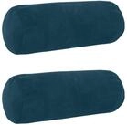 vidaXL Kissenbezug Kissenbezug 2 pcs HEERLEN Blau &Oslash; 15 x 40 cm Samt, (2 St&uuml;ck)