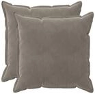 vidaXL Kissenbezug Kissenbezug 2 pcs HOUTEN Hellgrau 60 x 60 cm Samt, (2 St&uuml;ck)
