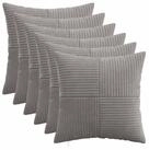 vidaXL Kissenbez&uuml;ge vidaXL Kissenbezug 6 pcs ALMELO Hellgrau 45 x 45 cm Cord