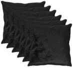 vidaXL Kissenbez&uuml;ge vidaXL Kissenbezug 6 pcs HEERLEN Schwarz 65 x 65 cm Flanell