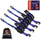 LuxusKollektion Spanngurt Spanngurt Automatik J-Haken Blau 4 Stk (4-St)