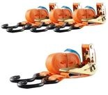 TRUTZHOLM Spanngurt 4x Spanngurt Ratschen Zurrgurt 5m 800kg 0,8t 0,8to ORANGE...