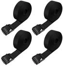 LuxusKollektion Spanngurt Spanngurt 3m 4Stk Polyester Schwarz (4-St)