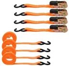 LuxusKollektion Spanngurt Spanngurte 4x 800kg Ratsche 5m Orange (4-St)