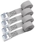 LuxusKollektion Spanngurt Spanngurt Klemmschloss Grau 50cm 4er-Set (4-St)