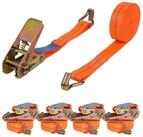 LuxusKollektion Spanngurt Spanngurte Ratsche 4m Orange 800daN 4 St&uuml;ck (4-St)