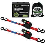 LuxusKollektion Spanngurt Spanngurt automatisch einziehbar 2 Stk Rot (2-St)