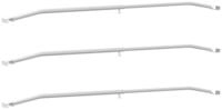 vidaXL Halterung Planehalterung f&uuml;r Anh&auml;nger 3 Silber 102-155 cm Aluminium