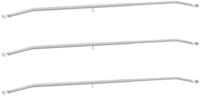 vidaXL Halterung Planehalterung f&uuml;r Anh&auml;nger 3 Silber 136-218 cm Aluminium