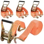 LuxusKollektion Zurrgurt Spanngurt 3000kg 50mm x 6m Orange 4 Stk (4-St)