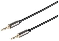 S-Conn BlackCotton Klinkenkabel, 3,5mm, 1,0m Audio-Kabel