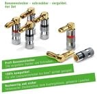 conecto conecto Bananenstecker 4er-Set, 90&deg; gewinkelter Stecker, f&uuml;r alle
