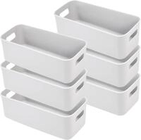 LuxusKollektion Aufbewahrungsbox Aufbewahrungsbox Kunststoff 30cm 6er Set Grau
