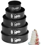 LuxusKollektion Springform Springform Set Rund 5-tlg. 18-26cm Karbonstahl,...