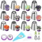 LuxusKollektion Spritzt&uuml;llen Spritzt&uuml;llen Set Edelstahl Gro&szlig; 12tlg +...
