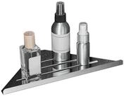 LuxusKollektion Duschregal Duschregal Ecke Chrom 30cm ohne Bohren, 1-tlg.