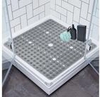 LuxusKollektion Duschmatte Duschmatte 70x70cm Transparent Grau, H&ouml;he 5 mm,
