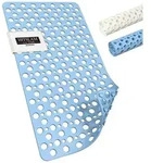 LuxusKollektion Badematte Badewannenmatte Antirutschmatte TPE Blau 70 x 38 cm