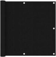 vidaXL Markise vidaXL Balkon-Sichtschutz Schwarz 90x400 cm Oxford-Gewebe