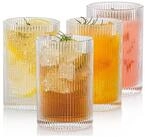 LuxusKollektion Gl&auml;ser-Set Geriffelte Gl&auml;ser 4er Set 500ml Vintage Cocktail