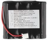AccuCell Akkupack NiMH 4,8V 1100mAh F1x4 Mignon AA mit 60mm Kabel und Stecker...