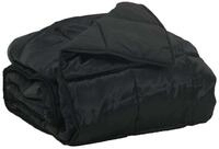 vidaXL Baumwollbettdecke Sommerdecke Schwarz 200 x 240 cm Satin und Mikrofaser,