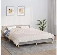 vidaXL Gewichtsdecke vidaXL Gewichtsdecke Hellcreme 200x225 cm 9 kg Stoff
