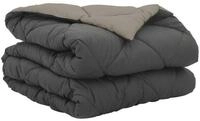 vidaXL Baumwollbettdecke Sommerdecke 220 x 135 cm Sommer 200 gsm Hellgrau und