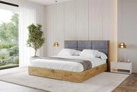 ALTDECOR Polsterbett ENZO1 (Polsterbett mit Bettkasten und Lattenrost, Boxbett...