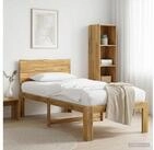 vidaXL Bettgestell vidaXL Einzelbettgestell mit Kopfteil ROSTOCK Wei&szlig; 90 x 200...