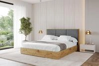 ALTDECOR Polsterbett ENZO1 (Polsterbett mit Bettkasten und Lattenrost, Boxbett...