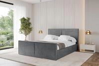 ALTDECOR Polsterbett EMMI-Z (Polsterbett mit Bettkasten und Lattenrost, Boxbett...