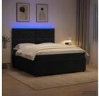 vidaXL Bettgestell vidaXL LED Boxspringbett mit Matratze Schwarz 160 x 200 cm...